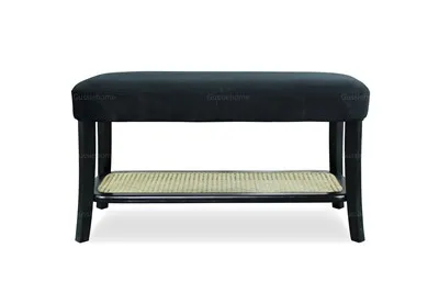 Banc en canne en bois